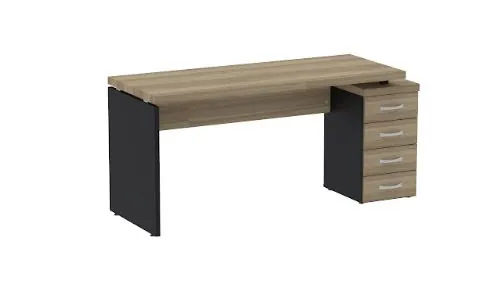 Mesa Pé Gaveteiro 4 Gavetas - Imagem 2