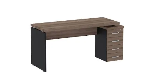 Mesa Pé Gaveteiro 4 Gavetas